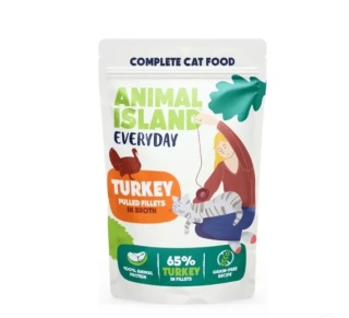 Animal Island 40x85g saszetki - Indyk fileciki w rosole