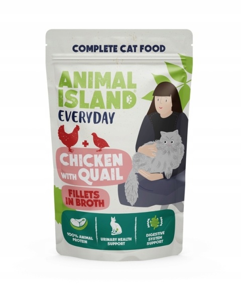 Animal Island Saszetki Kurczak i Jagnięcina oraz Kurczak i Przepiórka 4x85g