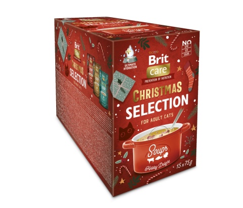 Brit CARE CAT Świąteczne Zupki MULTIPACK Mix smaków 15x75g