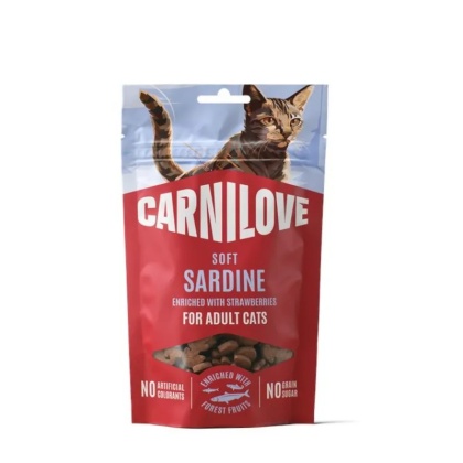 Carnilove Cat Snack - Sardynka z truskawką 50g