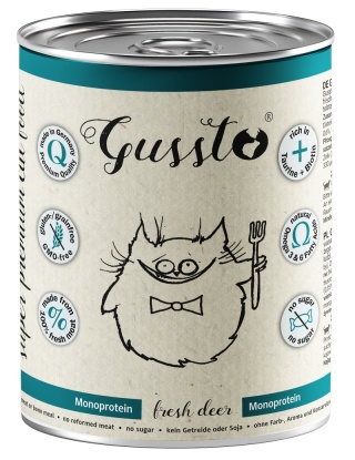 GUSSTO Świeży Jeleń, karma premium 400g