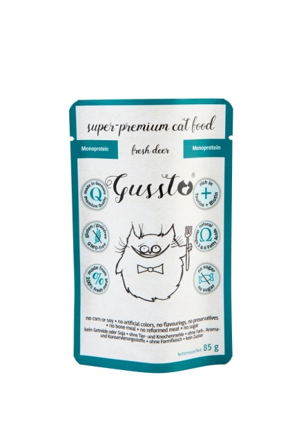 GUSSTO Świeży Jeleń, karma premium monoproteinowa saszetka 85g