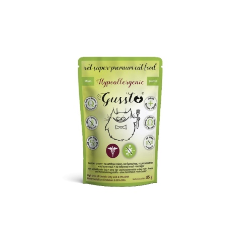 Gussto Vet Gastro Hypoallergenic konina - karma specjalistyczna monoproteinowa dla alergików 85g