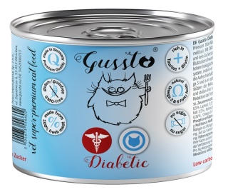 Gussto Vet Gussto Diabetic - Morka karma specjalistyczna na cukrzycę 200g