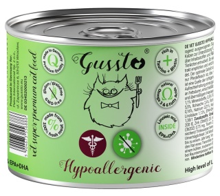 Gussto Vet Gussto Hypoallergenic - Morka karma specjalistyczna Hipoalergiczna 200g