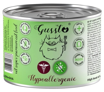 Gussto Vet Gussto Hypoallergenic - Morka karma specjalistyczna Hipoalergiczna 200g