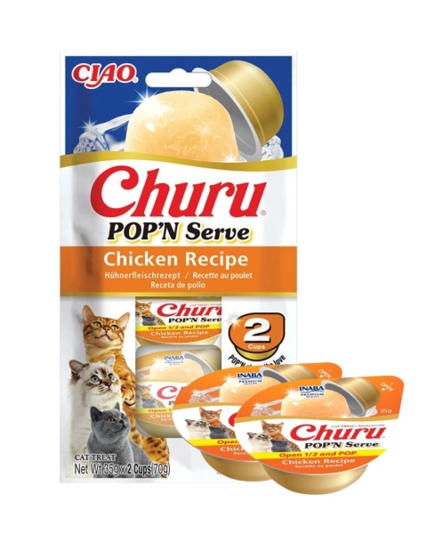 naba Churu Pop'n Serve Chicken kurczak - przysmak w galaretce dla kotów 2x35g