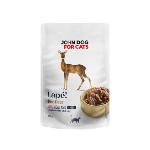 John Dog for Cats Lape Sarna Zestaw saszetek 10x100g monobiałkowa karma mokra dla kota