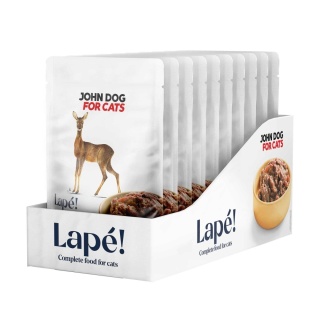 John Dog for Cats Lape Sarna Zestaw saszetek 10x100g monobiałkowa karma mokra dla kota
