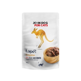 John Dog for Cats Lape Kangur Zestaw saszetek 10x100g monobiałkowa karma mokra dla kota