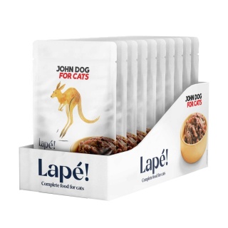 John Dog for Cats Lape Kangur Zestaw saszetek 10x100g monobiałkowa karma mokra dla kota
