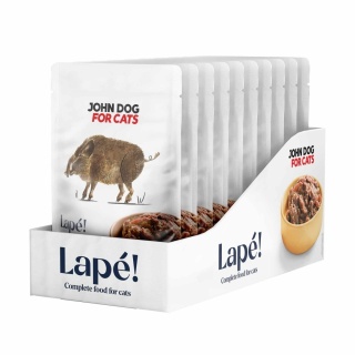 John Dog for Cats Lape Dzik Zestaw saszetek 10x100g monobiałkowa karma mokra dla kota
