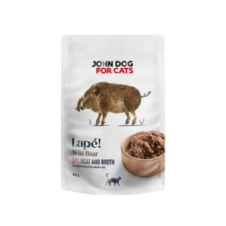 John Dog for Cats Lape Dzik Zestaw saszetek 10x100g monobiałkowa karma mokra dla kota