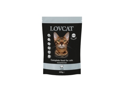 Lovcat Kompletna karma dla kota jagnięcina, saszetka 100g