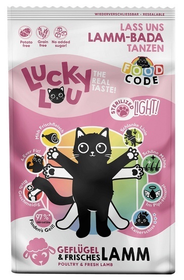 Lucky Lou drób jagnięcina - karma sucha dla kota 750g