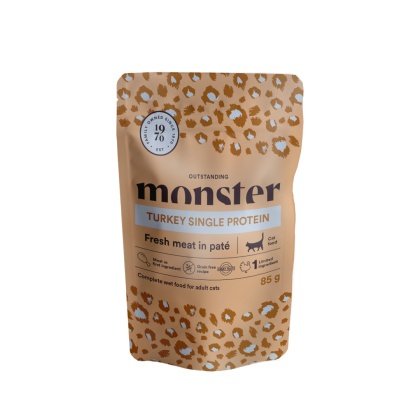 Monster Cat Indyk monoproteinowa, karma premium saszetka 85g