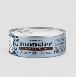 Monster Cat Adult Multi Protein Chicken and Salmon- karma mokra Kurczak i Łosoś 100g