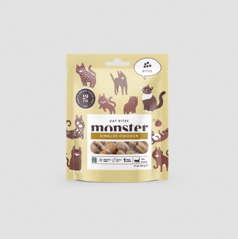 Monster Cat Bites Chicken - Przysmaki dla kota Kurczak 50g