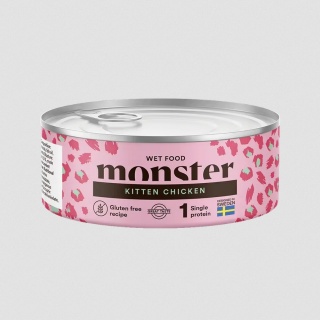 Monster Cat Kitten Chicken -karma mokra Monobiałkowa dla kociąt Kurczak 100g
