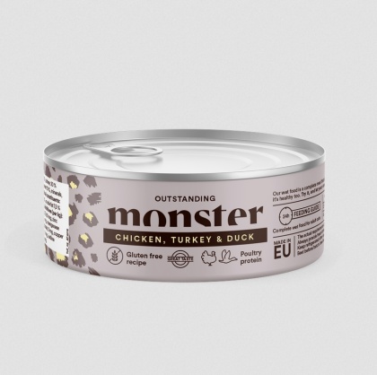 Monster Cat Adult Multi Protein Chicken, Turkey & Duck - karma mokra Kurczak, Indyk i Kaczka 100g