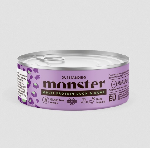 Monster Cat Adult Multi Protein Duck and Game - karma mokra Kaczka i Jeleń 100g