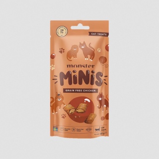 Monster Cat Minis Grain Free Chicken- Przysmaki dla kota Kurczak 60g
