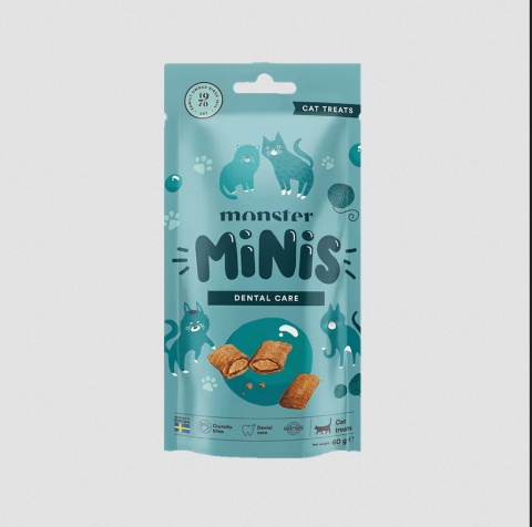 Monster Cat Minis Dental Care - Przysmaki dla kota Dentystyczne 60g