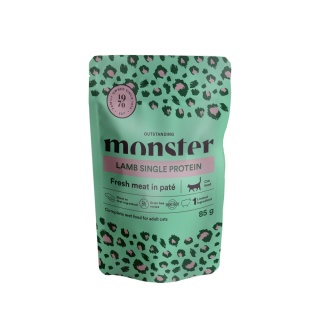 Monster Cat jagnięcina monoproteinowa, karma premium saszetka 85g