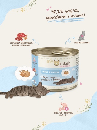 Mykotek Premium Indyk z kaczką 185g