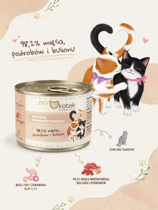 Mykotek Premium Kurczak, karma monoproteinowa 185g