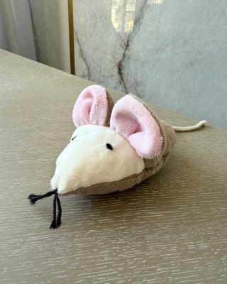 Myszka Kopacz 17 cm z kocimiętką oraz sekretną mieszanką ziół, Design By Mykotek