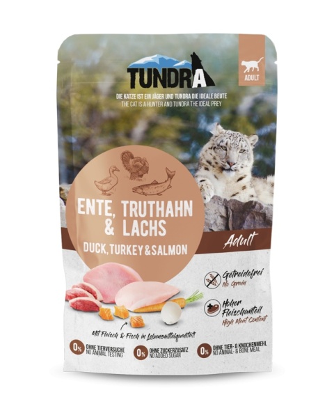 TUNDRA Kaczka, indyk i łosoś - saszetka 85 g dla kota