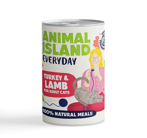 Animal Island Karma mokra dla kota z indykiem i jagnięciną 400g Animal Island Karma mokra dla kota z indykiem i jagnięciną 400g
