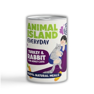 Animal Island Karma mokra dla kota z królikiem i indykiem 400g