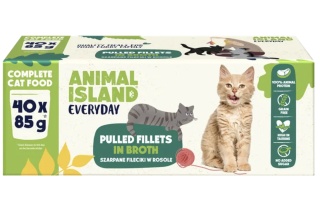 Animal Island 40x85g saszetki MIX Wołowina Kurczak Indyk i Biała ryba