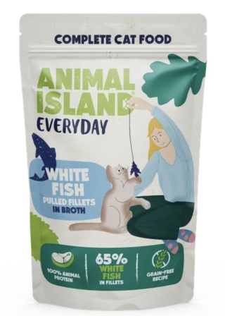 Animal Island Saszetki smaki Indyk i Biała Ryba 4X85g