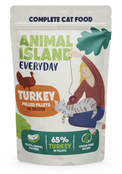 Animal Island Saszetki smaki Indyk i Biała Ryba 4X85g Animal Island Saszetki smaki Indyk i Biała Ryba 4X85g