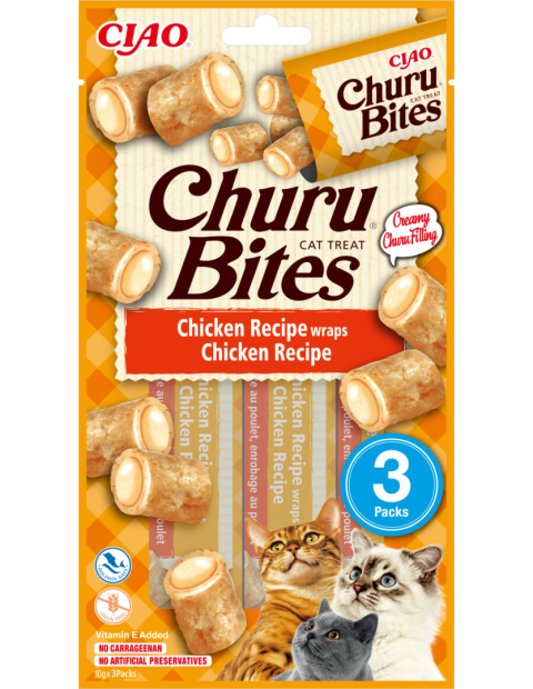 INABA CHURU BITES przysmaki dla kota kurczak 3x10g INABA CHURU BITES przysmaki dla kota kurczak 3x10g
