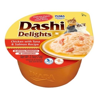 INABA Dashi Delights mus z kurczaka tuńczyka i łososia 70g zupka