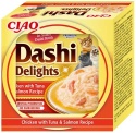 INABA Dashi Delights mus z kurczaka tuńczyka i łososia 70g zupka