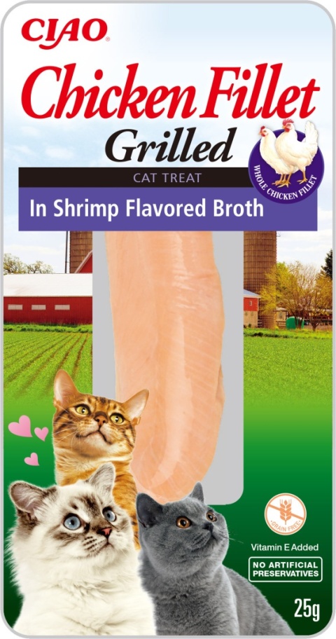 INABA CIAO Grillowany filet z kurczaka w bulionie krewetkowym 25g INABA CIAO Grillowany filet z kurczaka w bulionie krewetkowym 25g