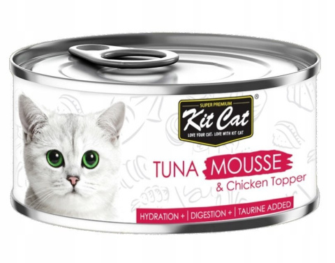 Kit Cat Tuńczyk z kurczakiem MOUSSE + tauryna 80g Kit Cat Tuńczyk z kurczakiem MOUSSE + tauryna 80g