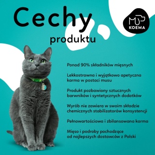 Koema Mus dla kota indyk z kaczką 200g