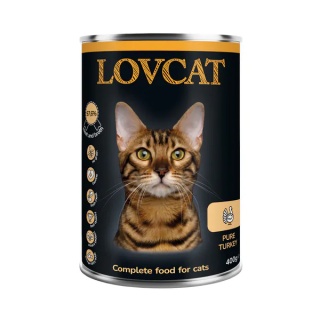 Lovcat Kompletna Monoproteinowa karma dla kota Indyk, 400g