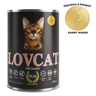 Lovcat Kompletna karma dla kota Łosoś Monoproteinowa, 375g