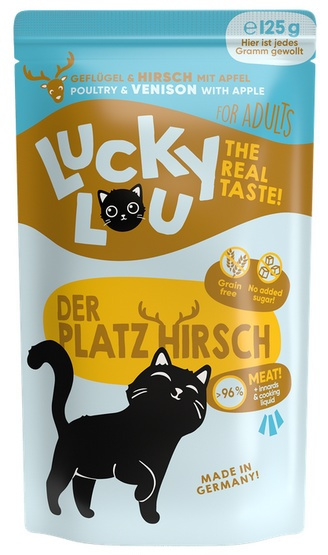 Lucky Lou Lifestage Adult Drób i jeleń saszetka 125g Lucky Lou Lifestage Adult Drób i jeleń saszetka 125g