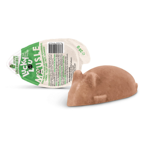 Lucky Lou Mausle Kiełbasa z wątróbki - przysmak w kształcie myszy 28g Lucky Lou Mausle Kiełbasa z wątróbki - przysmak w kształcie myszy 28g