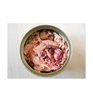 MOONLIGHT DINNER nr 3 Tuńczyk kurczak krewetki i kałamarnica w sosie własnym 80g