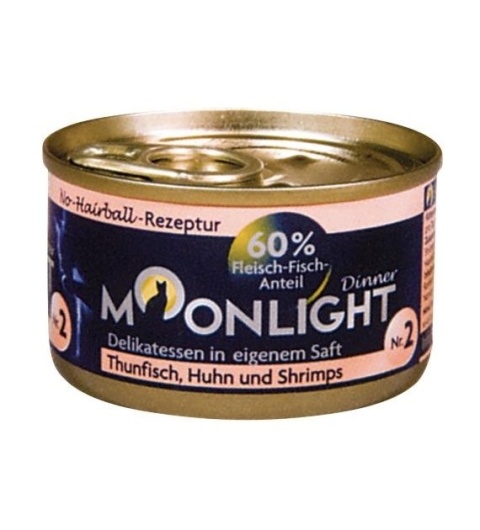 MOONLIGHT DINNER nr 2 Tuńczyk kurczak i krewetki w sosie 80 g MOONLIGHT DINNER nr 2 Tuńczyk kurczak i krewetki w sosie 80 g