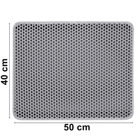 Mata pod kuwetę dla kota, Szara, Rozmiar 40cm x 50cm Mata pod kuwetę dla kota, Szara, Rozmiar 40cm x 50cm